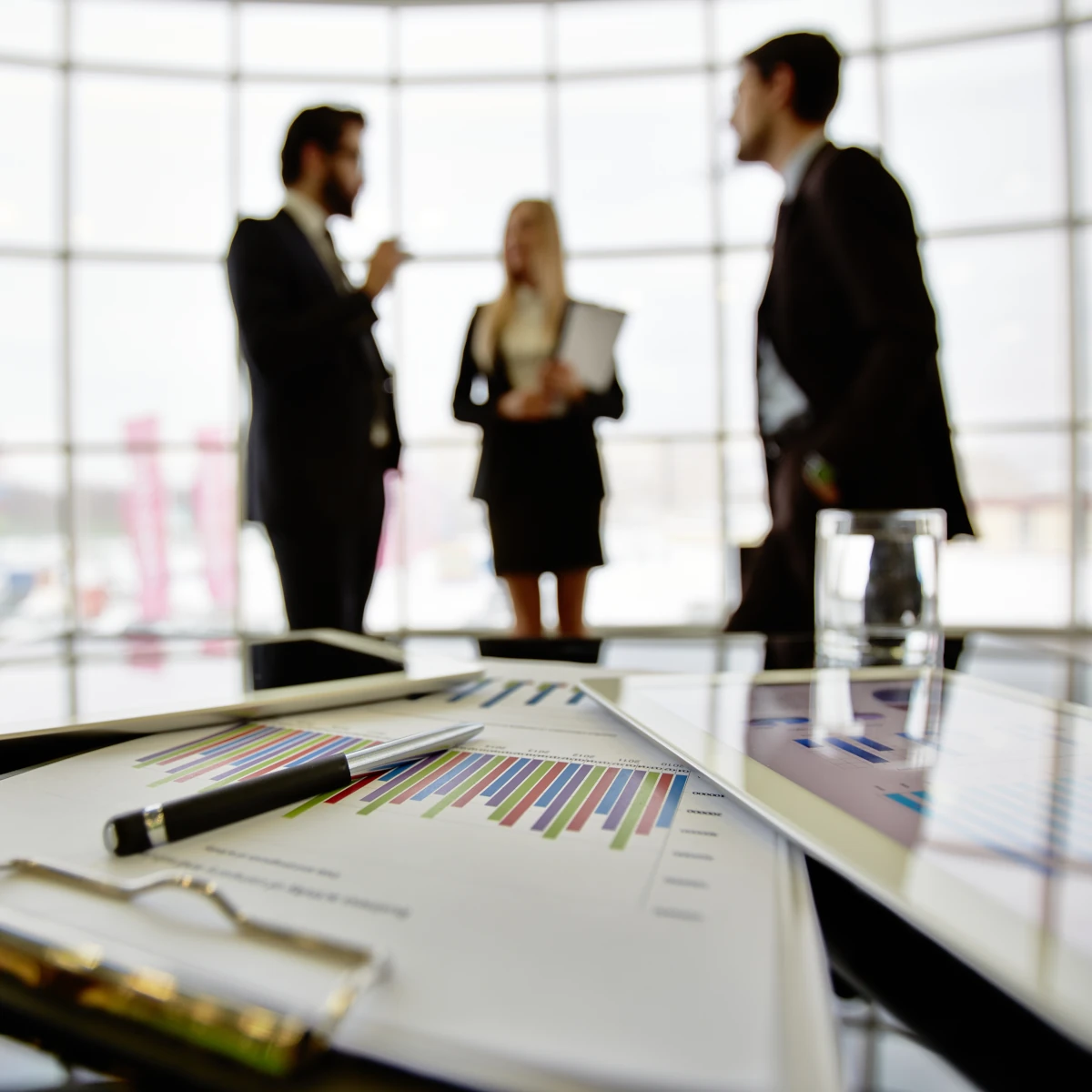 close up of financial documents on the table