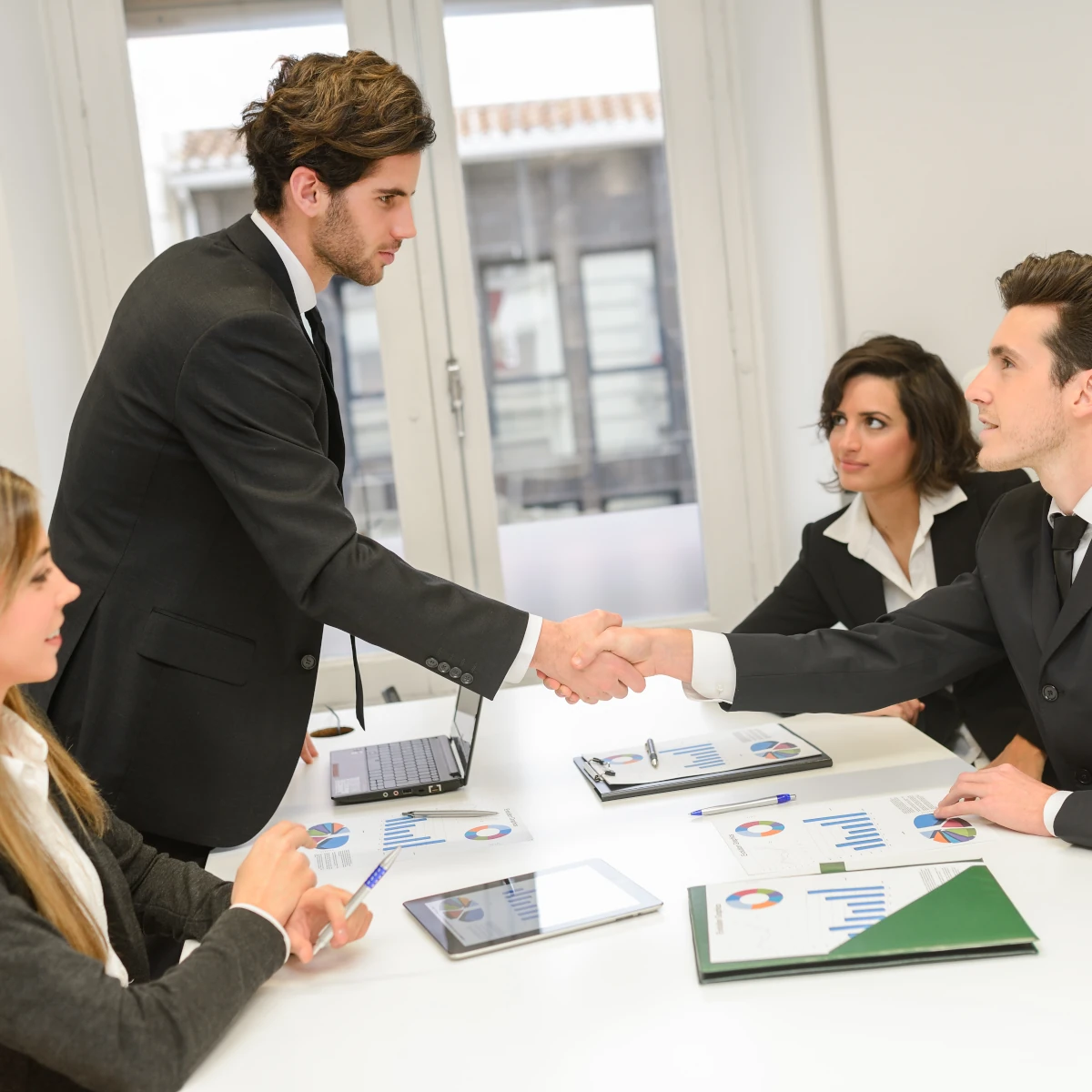 handshake after the interview